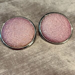 1950’s Vintage Purple Statement Earrings Textured Finish Lightweight Clip Ons